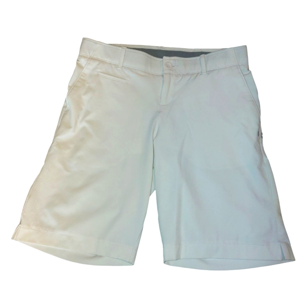 Under Armour White Bermuda Shorts Lightweight and Minimalist, Size 4 - Picture 1 of 10